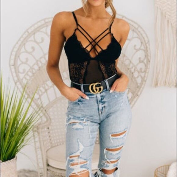 Large 1 left Black Sexy Teddy Lingerie - Picture 8 of 13